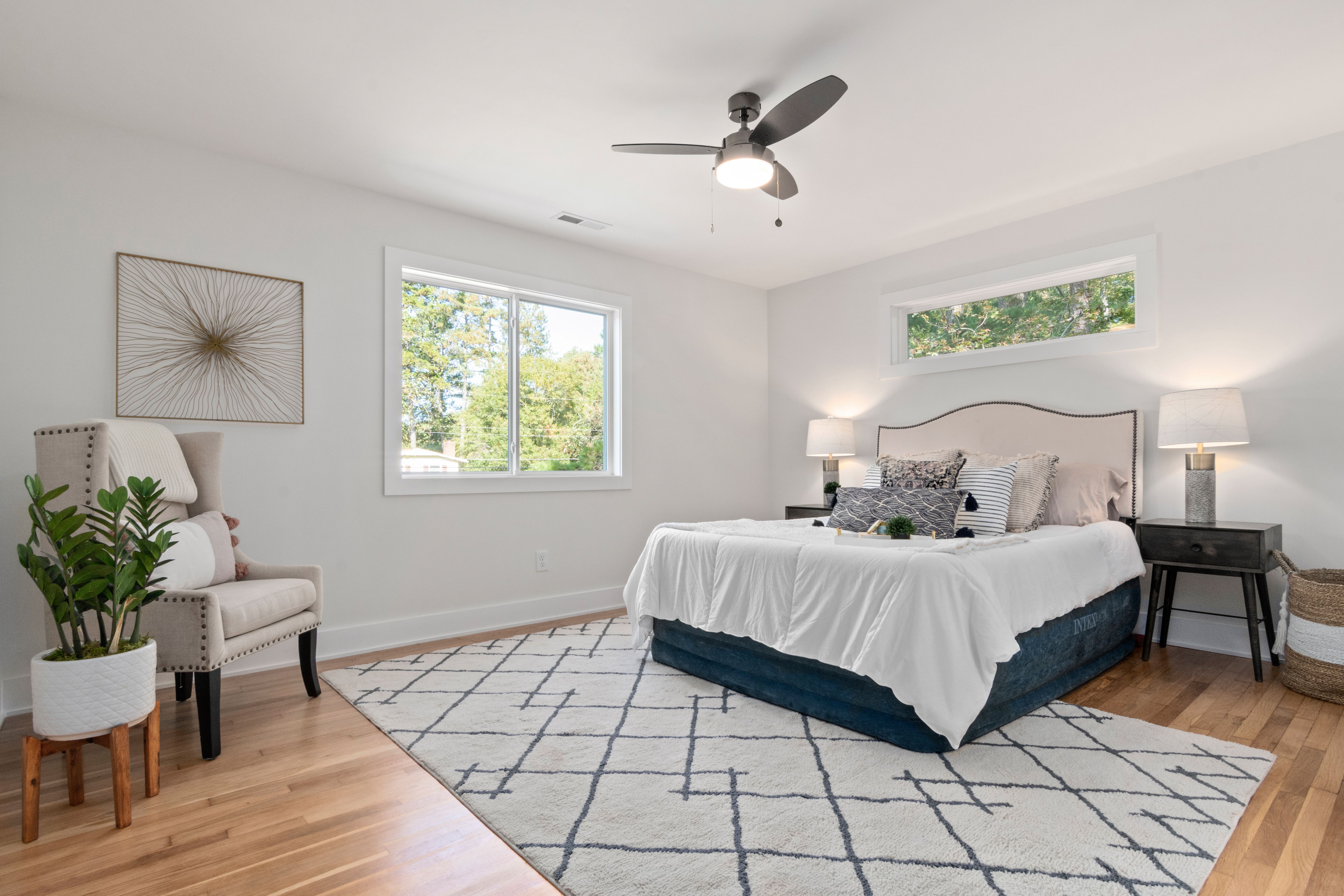 Clean window letting in natural light