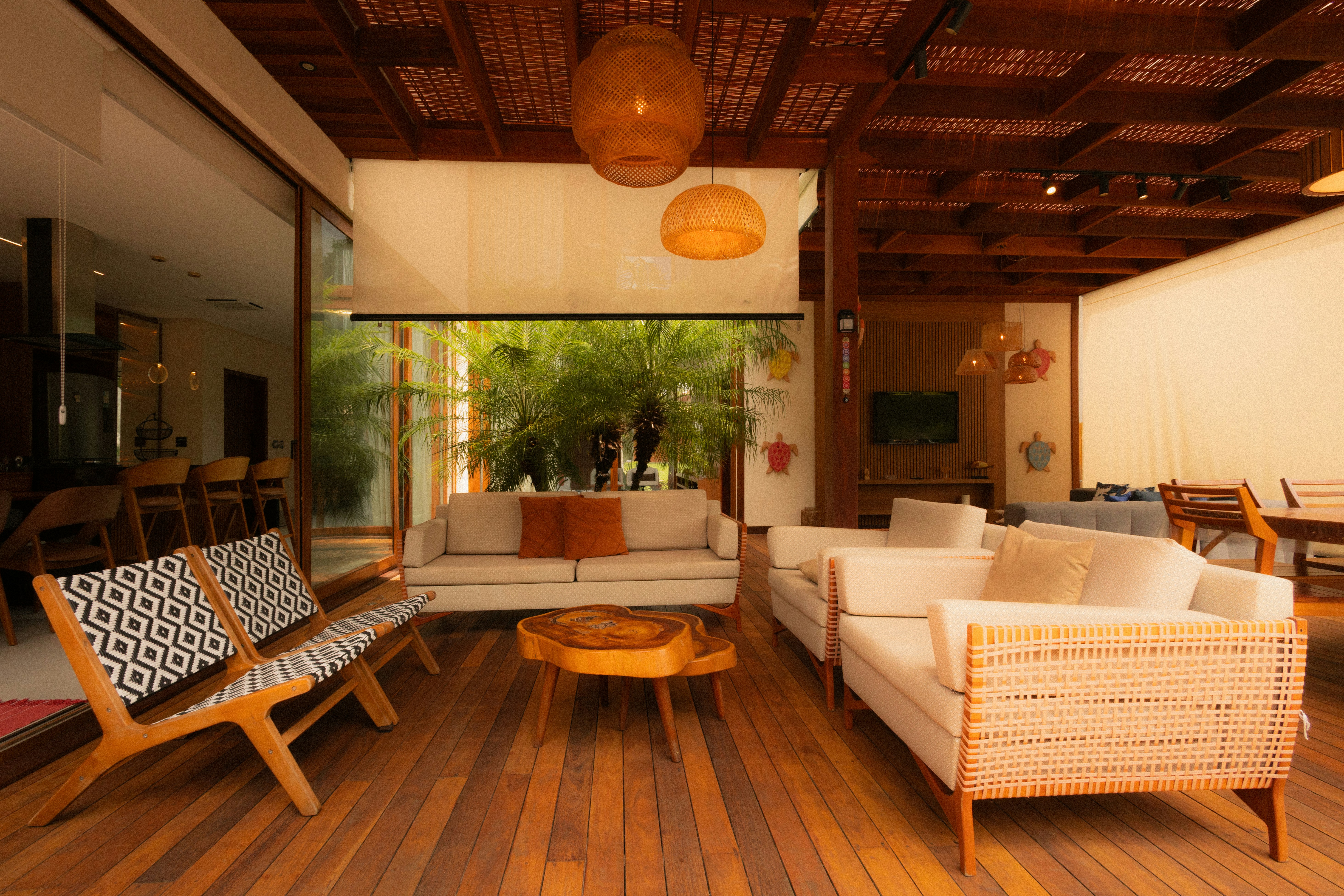 Upholstered furniture in a coastal interior